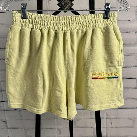 Medium Yellow Polaroid Shorts - Picture 1 of 7